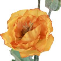 Flores Artificiales Flor de Amapola Artificial Amapola Decorativa Naranja 48cm