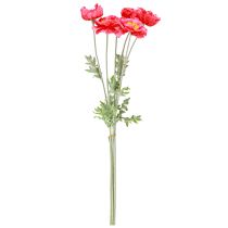 Artículo Amapolas artificiales rosas flores artificiales Ø6–7cm L78cm 3 uds