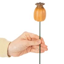 Artículo Estaca de jardín con forma de cápsula de semillas de amapola: elemento decorativo para el jardín y proyectos de bricolaje - 41 cm, 4 piezas