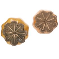 Artículo Estaca decorativa con forma de cápsula de semillas de amapola para un diseño de jardín elegante, parterre o balcón, 60 cm, 2 unidades