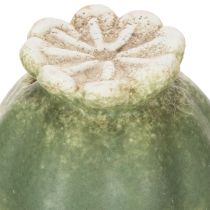 Artículo Estaca decorativa con forma de cápsula de semillas de amapola para un toque de elegancia en el jardín o para realzar el balcón, 41 cm, 4 piezas