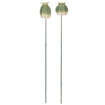 Artículo Estaca decorativa con forma de cápsula de semillas de amapola para un toque de elegancia en el jardín o para realzar el balcón, 41 cm, 4 piezas