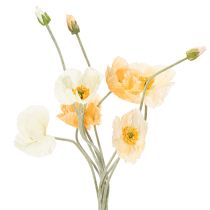 Artículo Flor de amapola artificial para decoración y diseño de bodas, 95 cm, 3 piezas