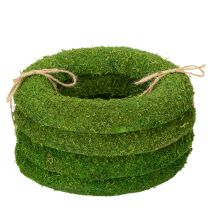 Artículo Corona de musgo como base versátil para ideas creativas de floristería y decoración, 20 cm, 4 piezas