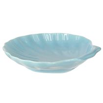 Artículo Plato de concha cuenco marítimo cerámica azul blanco 14cm 3 piezas