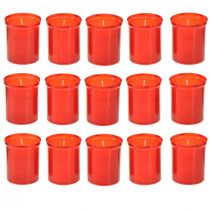 Artículo Velas de recambio para velas de tumba rojas H6.5cm 22h 15uds