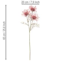 Artículo Alfiletero de flores artificiales, rama de protea en flor de 65 cm, 3 unidades