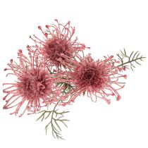 Artículo Alfiletero de flores artificiales, rama de protea en flor de 65 cm, 3 unidades