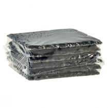 Artículo Posavasos cuadrados plato pizarra natural negro 10×10cm 6uds