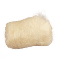 Artículo Hierba de sisal de fibra natural para manualidades Hierba de sisal blanco crema 500g