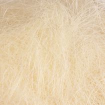 Hierba de sisal de fibra natural para manualidades Hierba de sisal blanco crema 500g
