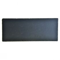 Artículo Placa de pizarra natural bandeja de piedra rectangular negra 30×12,5cm 4ud