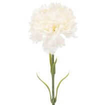 Artículo Clavel artificial con tallo para ramos y coronas, 56 cm, 8 unidades.