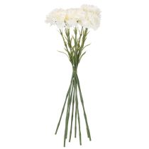 Artículo Clavel artificial con tallo para ramos y coronas, 56 cm, 8 unidades.