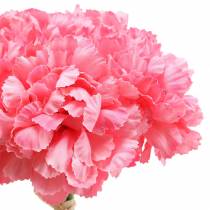Artículo Clavel artificial Rosa 25 cm 7 piezas ¡Planta artificial como real!