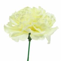 Artículo Flor de clavel blanco Ø9cm 12ud