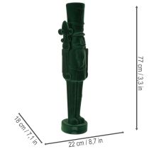Artículo Figura de Cascanueces, de pie, decoración navideña, flocada, 77 cm