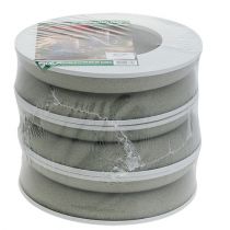 Artículo Corona de espuma floral en forma de anillo gris H3cm Ø20cm 6 uds