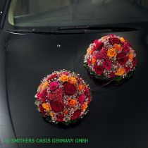Artículo Arreglo capó coche espuma floral Ø20cm 2 piezas