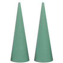Artículo Espuma floral en forma de cono H50cm Ø15cm 2 piezas