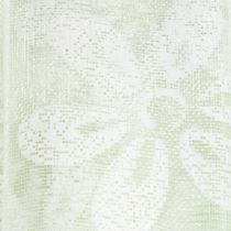 Artículo Cinta de organza, floral, para regalo, verde, 25 mm, 18 m