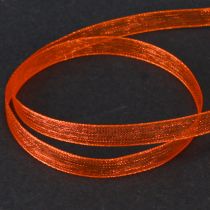 Artículo Cinta de organza cinta de regalo cinta naranja orillo 6mm 50m