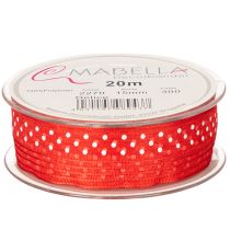Artículo Cinta con estampado de lunares para envolver regalos de temporada de forma versátil, 1,5 cm de ancho, 20 m de largo.