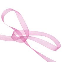 Cinta de organza berenjena 15mm 50m