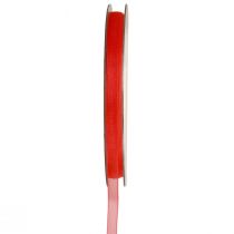 Artículo Cinta de organza cinta de regalo cinta roja orillo 6mm 50m