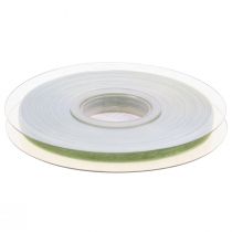 Artículo Cinta de organza verde para regalo con orillo verde lima 6 mm 50 m