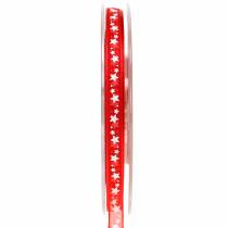 Artículo Cinta de organza con estrella roja 6mm 20m