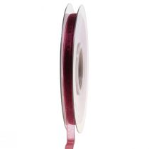 Cinta organza Cinta nylon burdeos 6mm 50m