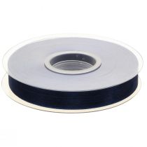 Artículo Cinta de organza cinta de regalo cinta azul oscuro orillo azul 15mm 50m