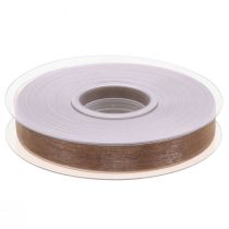 Artículo Cinta de organza cinta de regalo cinta beige orillo topo 15mm 50m