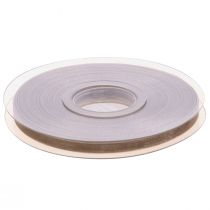 Artículo Cinta de organza cinta de regalo cinta beige borde tejido topo 6mm 50m