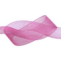 Cinta organza berenjena 25mm 50m