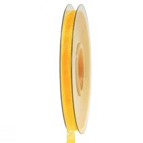 Artículo Cinta de organza cinta de regalo cinta amarilla orillo 6mm 50m