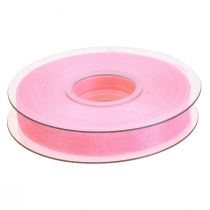 Artículo Cinta de organza cinta de regalo cinta rosa orillo 15mm 50m