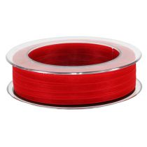 Artículo Cinta de organza con orillo rojo 7mm 50m