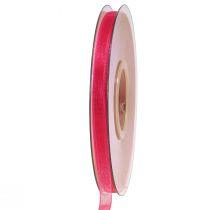 Artículo Cinta de organza cinta de regalo cinta rosa orillo 6mm 50m