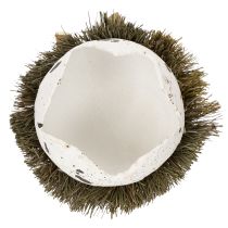 Artículo Huevo de Pascua en nido, nido de pájaro decorativo, colores naturales, Ø9cm H11cm, 4 piezas