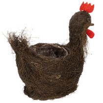Artículo Cesta de Pascua con decoración de enredaderas y pollitos, 36 cm