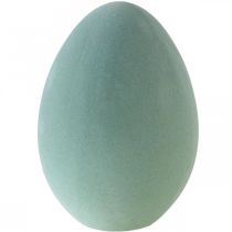 Huevo de Pascua grande huevo verde grisáceo verde Pascua decoración flocado 40cm