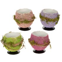 Artículo Cuenco decorativo con forma de huevo de Pascua para decorar la mesa de primavera o Pascua, 9 cm, 4 piezas