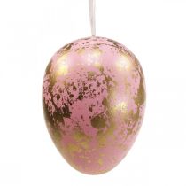 Huevo de Pascua para colgar huevos de decoración rosa, verde, dorado 15cm 4uds