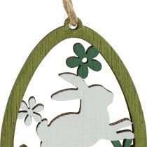 Huevo de Pascua para colgar decoración de Pascua colgante de madera 5×7cm 12pcs