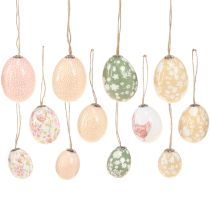 Artículo Huevos de Pascua plástico con gallina verde marrón 3,5-5,5cm 24 piezas