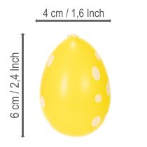 Artículo Huevos de Pascua para colgar, colores surtidos, 6cm, 12 piezas