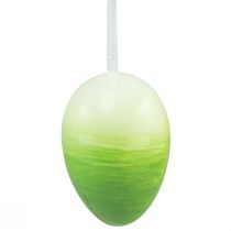 Artículo Decoración de huevos de Pascua huevos de plástico colgantes color Pascua 8×12cm 10 piezas