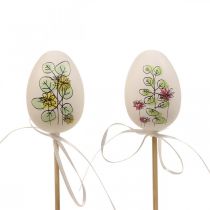 Artículo Huevos de Pascua tapones de plantas de decoración de Pascua de plástico H6cm 12 piezas